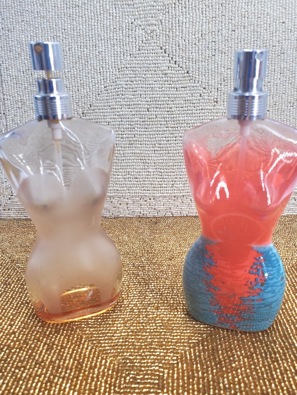 Jean Paul Gaultier 2 X EMPTY Perfume Bottles 2 X 100ml (C5)